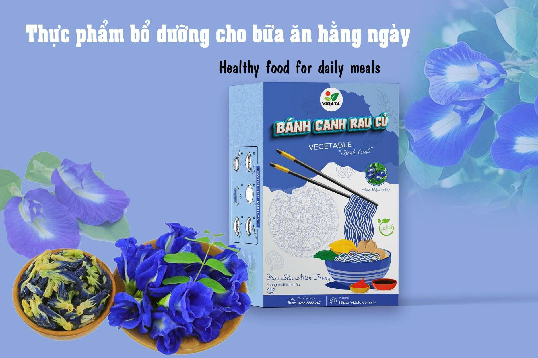 Bánh canh rau củ vị HOA ĐẬU BIẾC